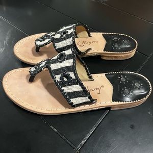 Women’s black and white Jack Rogers SZ 6.5